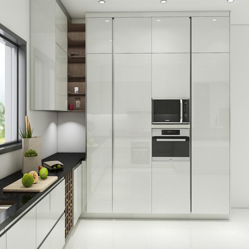 high gloss lacquer kitchen cabinet